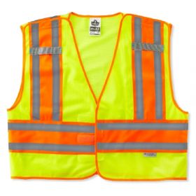 Safety Vest GloWear 8245PSV 2X-Large / 3X-Large Lime / Orange 3 Pockets Unisex