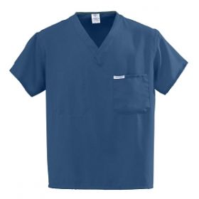 PerforMAX Unisex Reversible V-Neck Scrub Top with 2 Pockets, Caribbean Blue, Size 3XL, Angelica Color Code