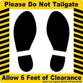 Do Not Tailgate Floor Marker, 11 x 11