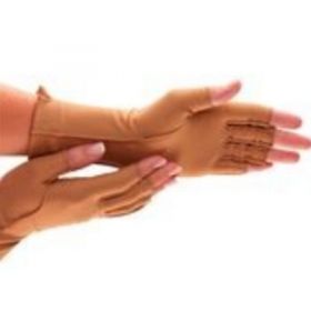 Compression Glove Isotoner  Therapeutic Open Finger Medium Over-the-Wrist Right Hand Nylon / Spandex