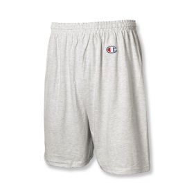 Champion 90%-Cotton Gym Shorts, Oxford Gray, Size S