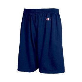 Champion 100%-Cotton Gym Shorts, Navy, Size L
