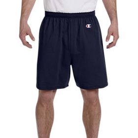 Champion 100%-Cotton Gym Shorts, Navy, Size 2XL