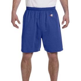 Champion 100%-Cotton Gym Shorts, Royal, Size M