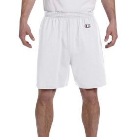 Champion 99%-Cotton/1%-Polyester Gym Shorts, Silver, Size L