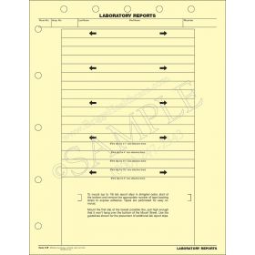 Laboratory Mount Report Sheet with Adhesive Strips
