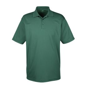 Short-Sleeve 100% Polyester Cool and Dry Mesh Pique Polo Shirt, Men's, Forest Green, Size L