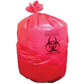 Infectious Waste Bag 40 - 45 gal. Red Plastic 40 X 46 Inch