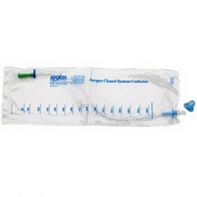 Intermittent Closed System Catheter Apogee Straight Tip / Firm 14 Fr. Without Balloon PVC