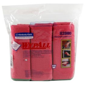 Cleaning Cloth WypAll Red NonSterile Microfiber 15-3/4 X 15-3/4 Inch Reusable