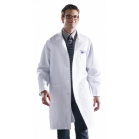 Unisex Knee-Length Lab Coat, White, Size 2XS