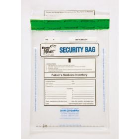 Patient Medicine Inventory Bag Health Care Logistics 9 X 12 Inch Polyethylene Tamper Evident Tape Closure Clear