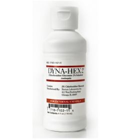 Surgical Scrub Solution Dyna-Hex 2 16 oz. Bottle 2% Strength CHG (Chlorhexidine Gluconate) NonSterile