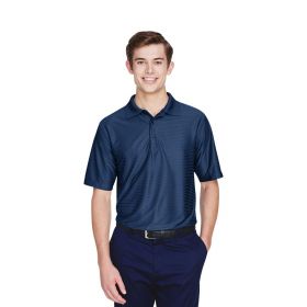 Men's Cool and Dry Elite Tonal Stripe Performance Polo Shirt, Navy, Size 4XL