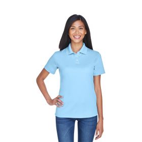 Women's Cool and Dry Stain-Release Performance Polo Shirt, Columbia Blue, Size S