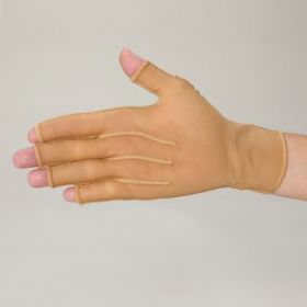 Compression Glove Rolyan  Fitted Open Finger Large Over-the-Wrist Ambidextrous Stretch Fabric