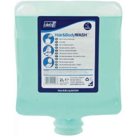 Shampoo and Body Wash Deb 2,000 mL Dispenser Refill Bottle Rainforest Scent