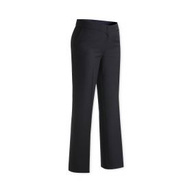 Women's Synergy Washable Flat-Front Pants, Navy, Size 0, 27" Inseam