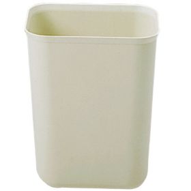 Fire-Resistant Trash Can Rubbermaid Commercial Products 7 Quart Rectangular Beige Thermoset Polyester Open Top