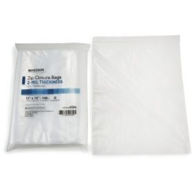 Zip Closure Bag McKesson 12 X 15 Inch Polyethylene Clear
