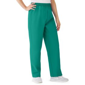 AngelStat Women's Elastic Waist Scrub Pants with Drawstring, Size XS, Emerald