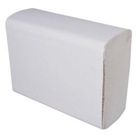 Multi-Fold Paper Towels, 1-Ply, White, 9 1/4 x 9 1/4, 250 Towels/Pack, 16 Packs/Carton