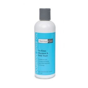 Rinse-Free Shampoo and Body Wash DermaCen 8.5 oz. Flip Top Bottle Light Scent