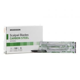 Surgical Blade McKesson Brand Carbon Steel No. 10 Sterile Disposable Individually Wrapped
