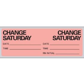 Pre-Printed Label Instructional Label Fluorescent Red Paper Change Saturday,