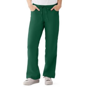 PerforMAX Women's Modern Fit Boot-Cut Scrub Pants with 2 Pockets, Evergreen, Size XS