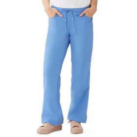 PerforMAX Women's Modern Fit Boot-Cut Scrub Pants with 2 Pockets, Ceil Blue, Size 5XL