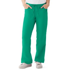 PerforMAX Women's Modern Fit Boot-Cut Scrub Pants with 2 Pockets, Jade, Size XS