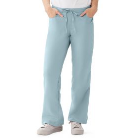 PerforMAX Women's Modern Fit Boot-Cut Scrub Pants with 2 Pockets, Misty, Size M-Tall