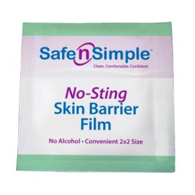 Skin Barrier Wipe Safe N Simple  No-Sting 60% / 20% Strength Purified Water / Polyvinylpyrrolidone / Glycerin / Propylene Glycol Individual Packet Sterile