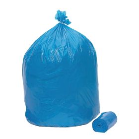 Trash Bag Recycling 15 gal. Blue LLDPE 0.80 Mil. 24 X 32 Inch X-Seal Bottom Coreless Roll
