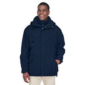 North End Adult 3-in-1 Parka with Dobby Trim, Navy, Size 2XL