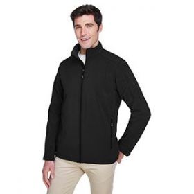 Core 365 Men's Cruise 2-Layer Fleece Bonded Soft Shell Jacket, Black, Size 2XL