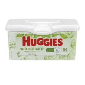 Baby Wipe Huggies Natural Care Tub Aloe Unscented 64 Count
