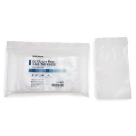 Zip Closure Bag McKesson 3 X 5 Inch Polyethylene Clear