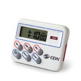 Multi-Task Timer Clock CDN 0.5 X 2 X 2.625 Inch 24 Hour LCD Display Battery Powered