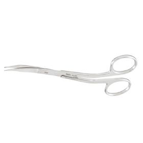 Dental Scissors Miltex Goldman-Fox 5 Inch Length Surgical Grade Stainless Steel NonSterile Finger Ring Handle Curved Angled Blade