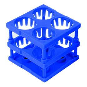 Tube Cube Rack McKesson 4 Place 26 - 30 mm Tube Size Blue 3 X 3 X 3 Inch