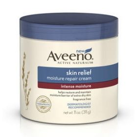 Hand and Body Moisturizer Aveeno Skin Relief 11 oz. Jar Unscented Cream