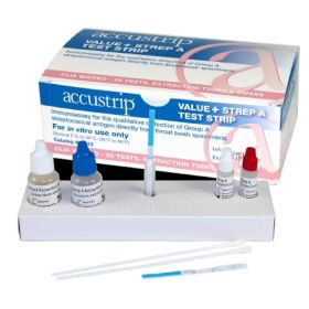 Rapid Test Kit Accustrip Value+ Infectious Disease Immunoassay Strep A Test Throat Swab Sample 25 Tests
