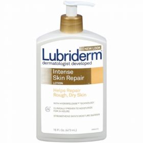 Hand and Body Moisturizer Lubriderm Intense Skin Repair 16 oz. Pump Bottle Scented Lotion