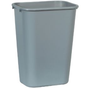Trash Can Deskside 41-1/4 Quart Rectangular Gray LLDPE Open Top