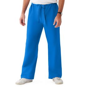 ComfortEase Unisex Reversible Scrub Pants with Drawstring Waist, Royal Blue, Regular Inseam, Size 4XL, Medline Color Code