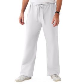 ComfortEase Unisex Reversible Scrub Pants with Drawstring Waist, White, Regular Inseam, Size 4XL, Medline Color Code