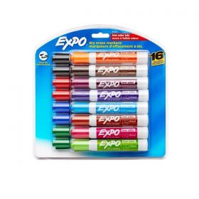 Low-odor dry-erase marker chisel point assorted 16/pack 16/pk