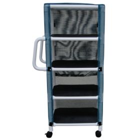 4 Shelf Linen Cart with Cover 300 Series 3TW Caster 75 lbs. 4 Shelves 20 X 25 Inch